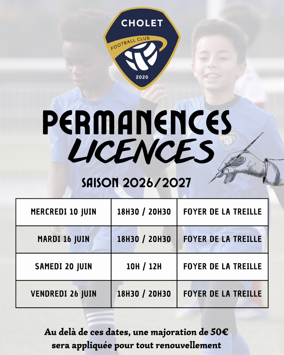 Permanences licences 2026/2027