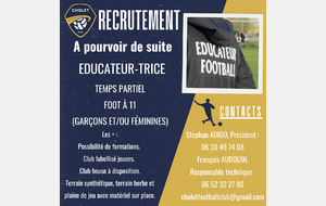 RECRUTEMENT ÉDUCATEUR-TRICE